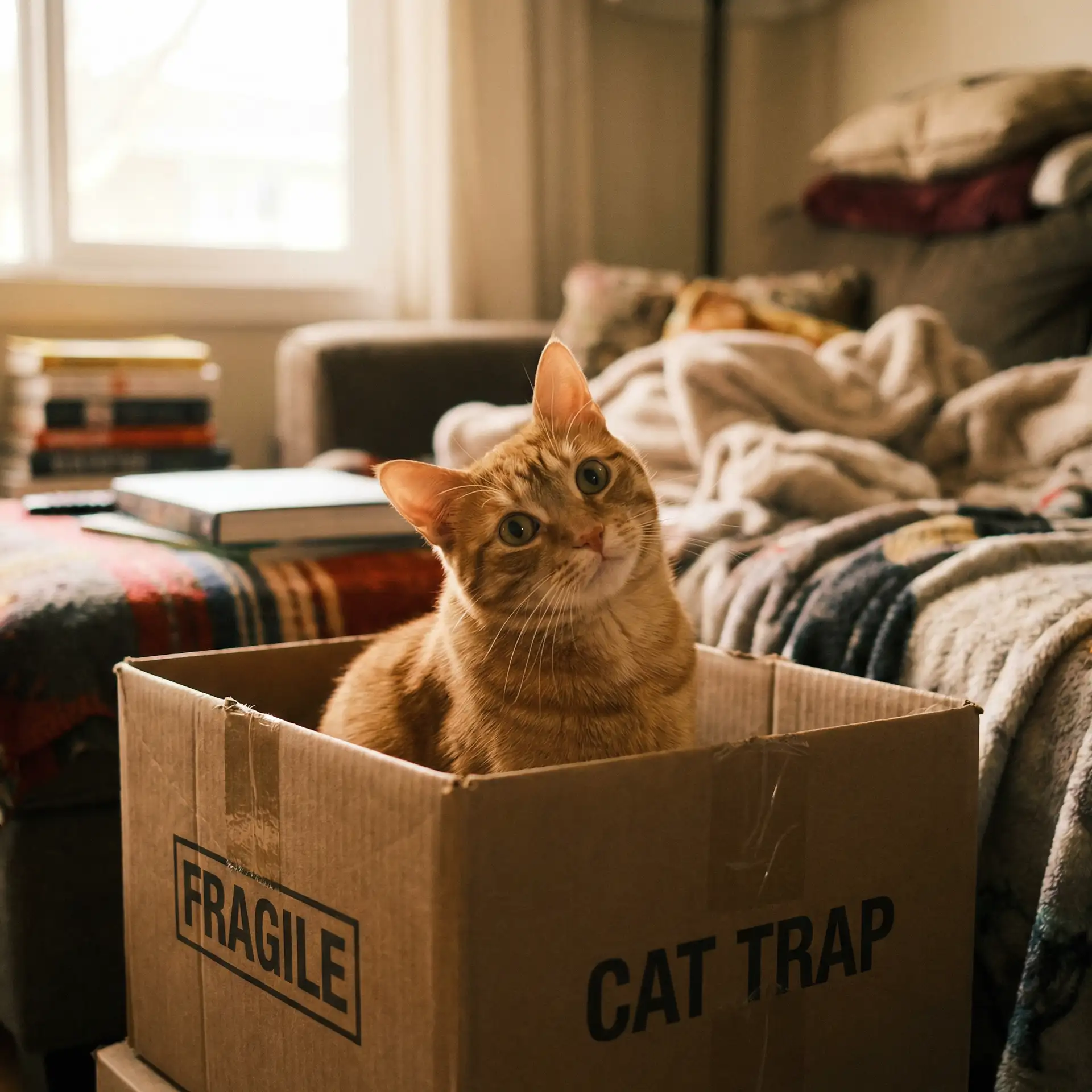 橘猫躲在纸箱里 - 小草在线观看免费